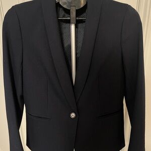 J. Crew Classic Navy Wool Blazer w/Gold Button - Size 6